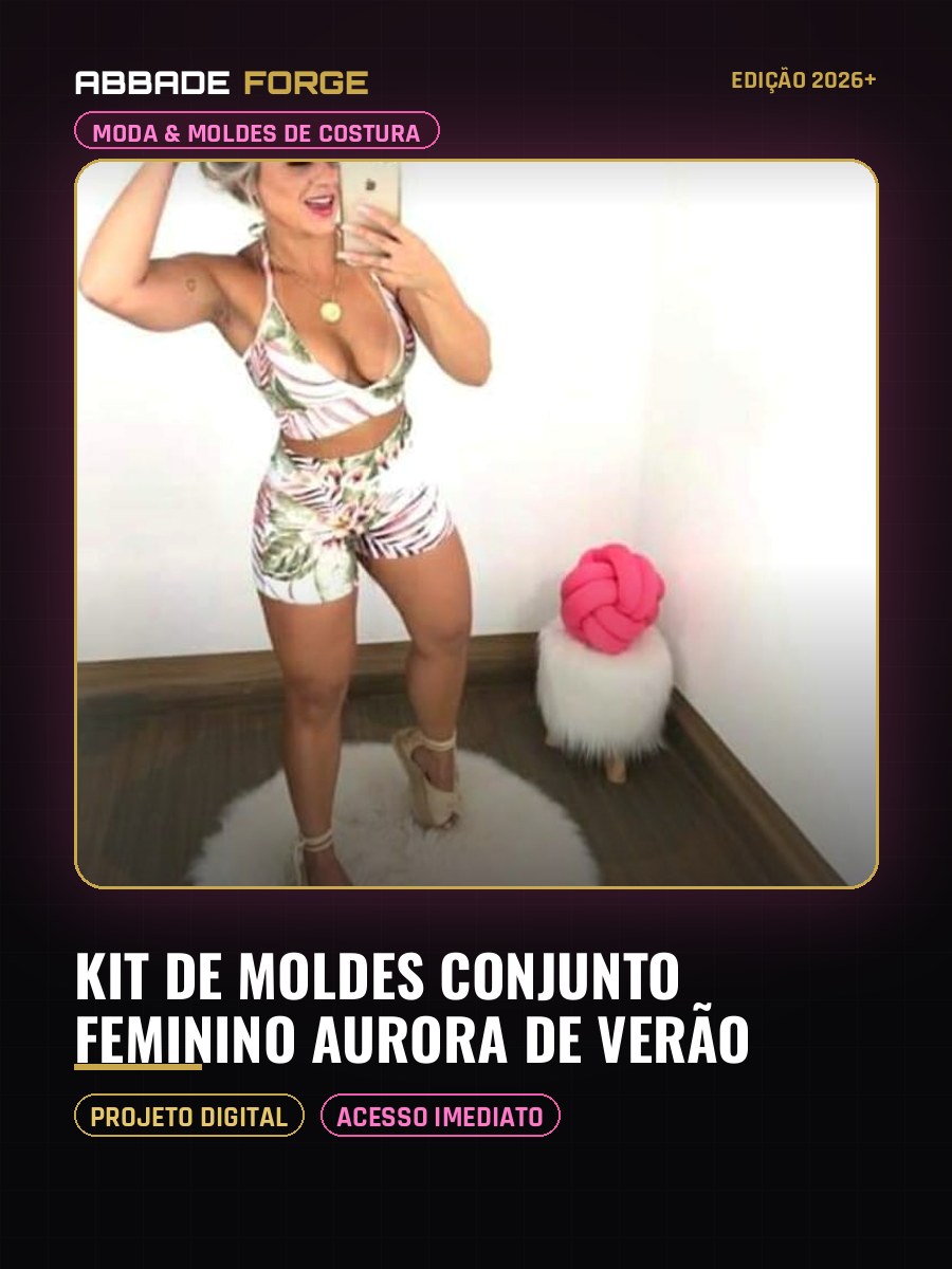 Kit de Moldes Conjunto Feminino Aurora de Verão