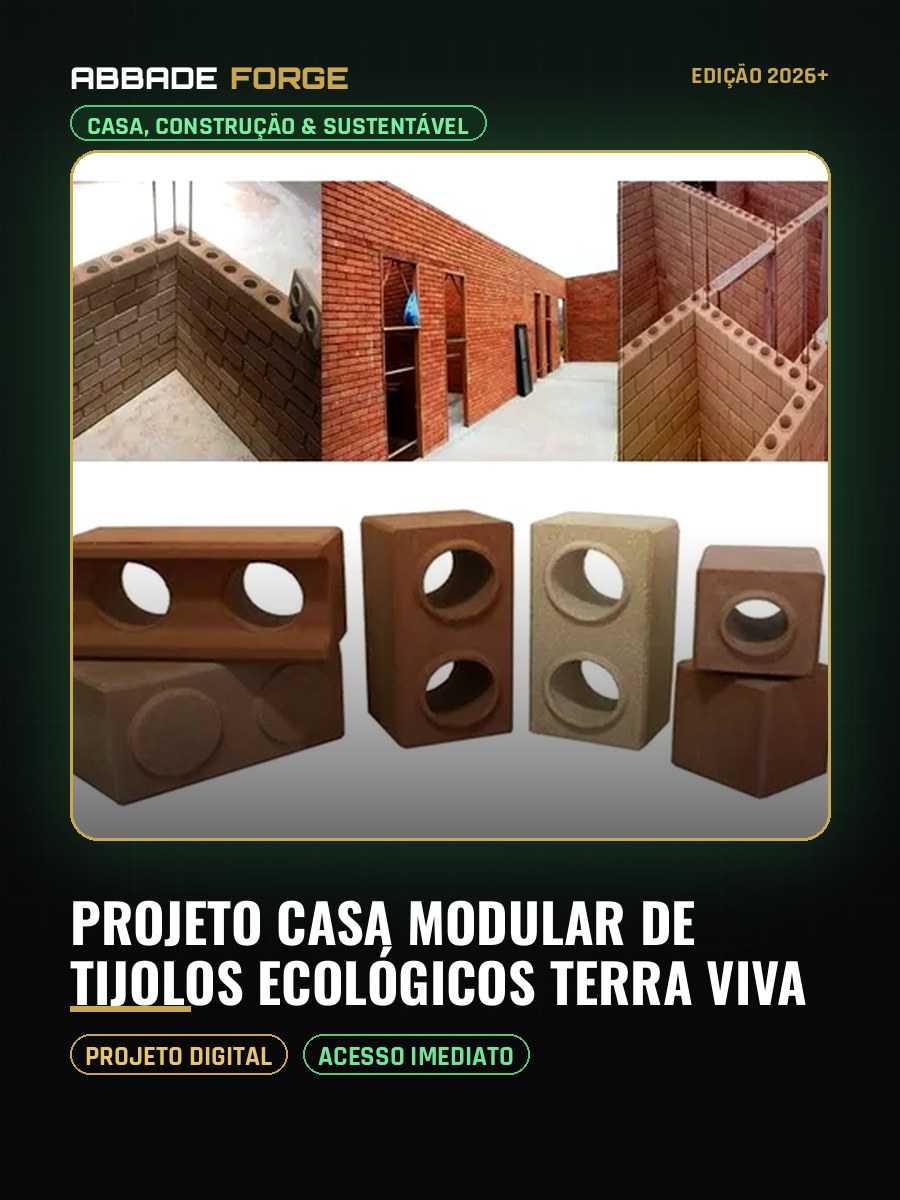 Projeto Casa Modular de Tijolos Ecológicos Terra Viva